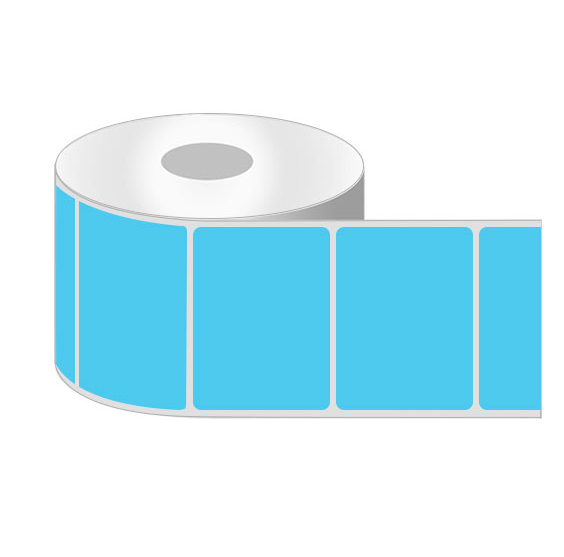 blank coloured labels on rolls