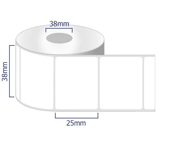 direct thermal labels 38 x 25mm