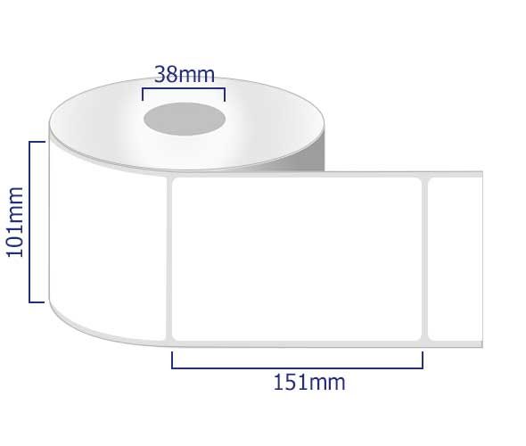 permanent labels on rolls 101 x 151mm