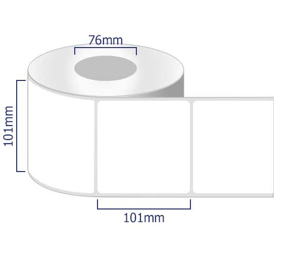 removable labels on rolls 101 x 101mm