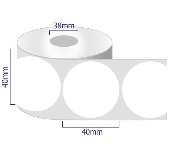 round removable labels 40mm