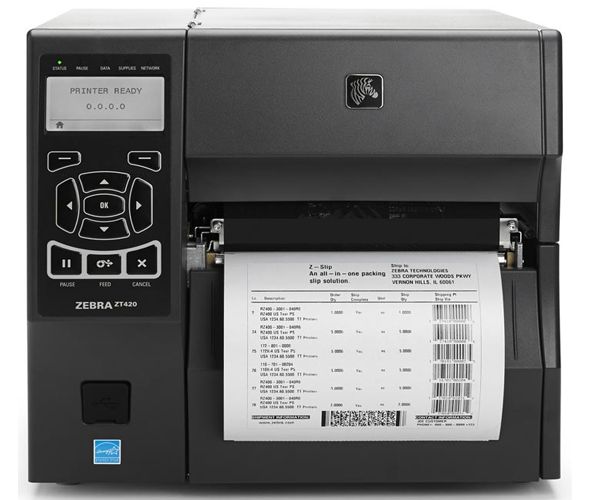 Zebra ZT420 industrial thermal transfer printer